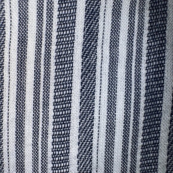 BCBG dress, small, Boho, Charlyze blue white stripes, Lace up Small - Picture 13 of 16